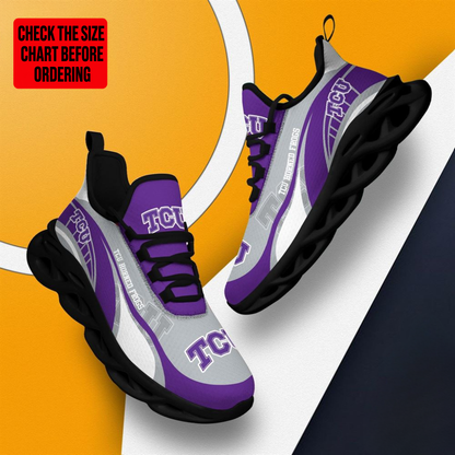 LIMITED EDITION - NEW CUSTOMIZED NCAA FBS09 THF TCU HORNED FROGS CLUNKY SNEAKERS