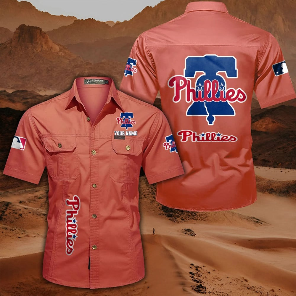 LIMITED EDITION - NEW CUSTOMIZED MLB11 PPS PHILADELPHIA PHILLIES MEN'S CARGO SHIRT
