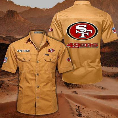SPECIAL EDITION - NEW CUSTOMIZED NFL11 SF49 SAN FRANCISCO 49ERS MUTICOLOR MEN'S CARGO SHIRT