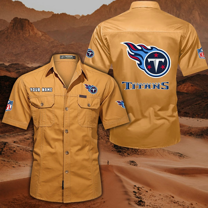 SPECIAL EDITION - NEW CUSTOMIZED NFL31 TST TENNESSEE TITANS MUTICOLOR MEN'S CARGO SHIRT