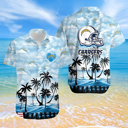 LIMITED EDITION - NEW CUSTOMIZED NFL09 LAC LOS ANGELES CHARGERS UNISEX HAWAIIAN SHIRT