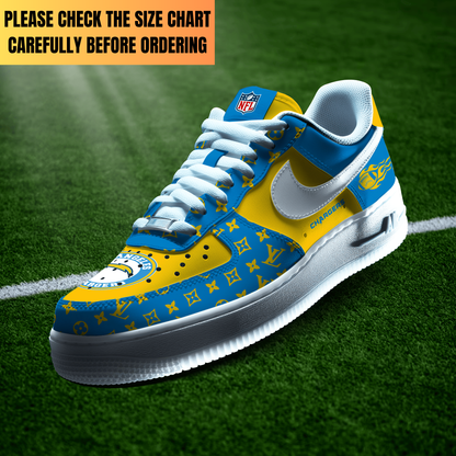 LIMITED EDITION - NEW CUSTOMIZED NFL09 LAC LOS ANGELES CHARGERS AF1 SHOES