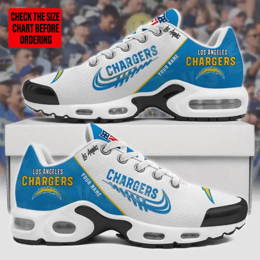 LIMITED EDITION - NEW CUSTOMIZED NFL09 LAC LOS ANGELES CHARGERS AIR MAX PLUS SNEAKERS