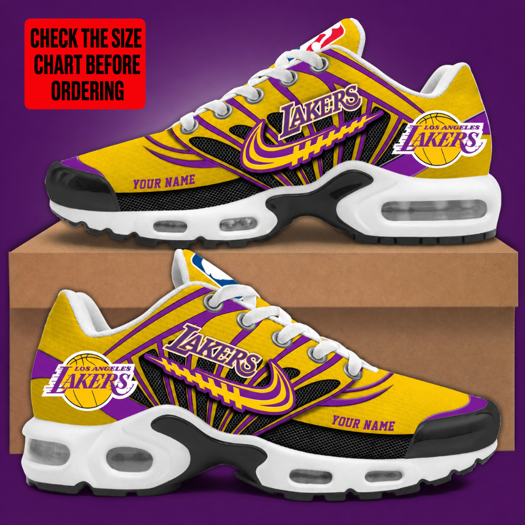 [HOT DEAL] NEW CUSTOMIZED NBA09 LLA LOS ANGELES LAKERS AIR MAX PLUS SNEAKERS