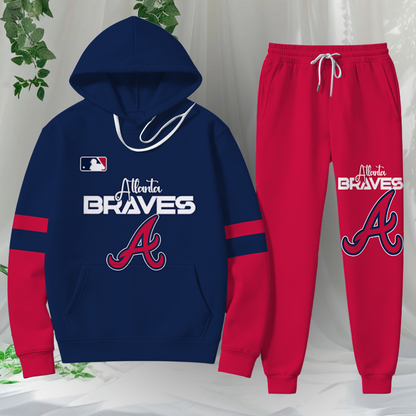 LIMITED EDITION - NEW CUSTOMIZED MLB09 ABS ATLANTA BRAVES HOODIE & SWEATPANTS SET