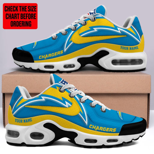 LIMITED EDITION - NEW CUSTOMIZED NFL09 LAC LOS ANGELES CHARGERS AIR MAX PLUS SNEAKERS