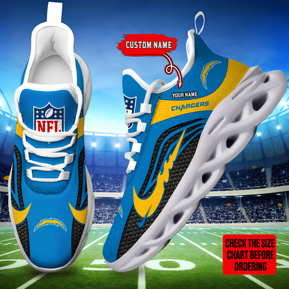 [SPECIAL OFFER] NEW CUSTOMIZED NFL09 LAC LOS ANGELES CHARGERS UNISEX CLUNKY SNEAKERS