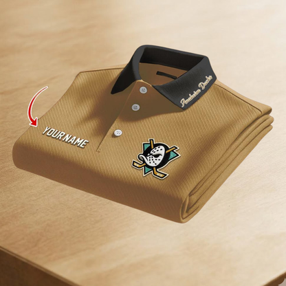 LIMITED EDITION - NEW CUSTOMIZED NHL09 AHD ANAHEIM DUCKS POLO SHIRT