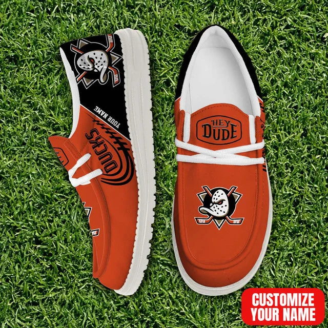 [SUPER SALE] NEW CUSTOMIZED NHL09 AHD ANAHEIM DUCKS PREMIUM LOAFER SHOES