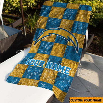 LIMITED EDITION - NEW CUSTOMIZED NFL09 LAC LOS ANGELES CHARGERS BEACH TOWEL