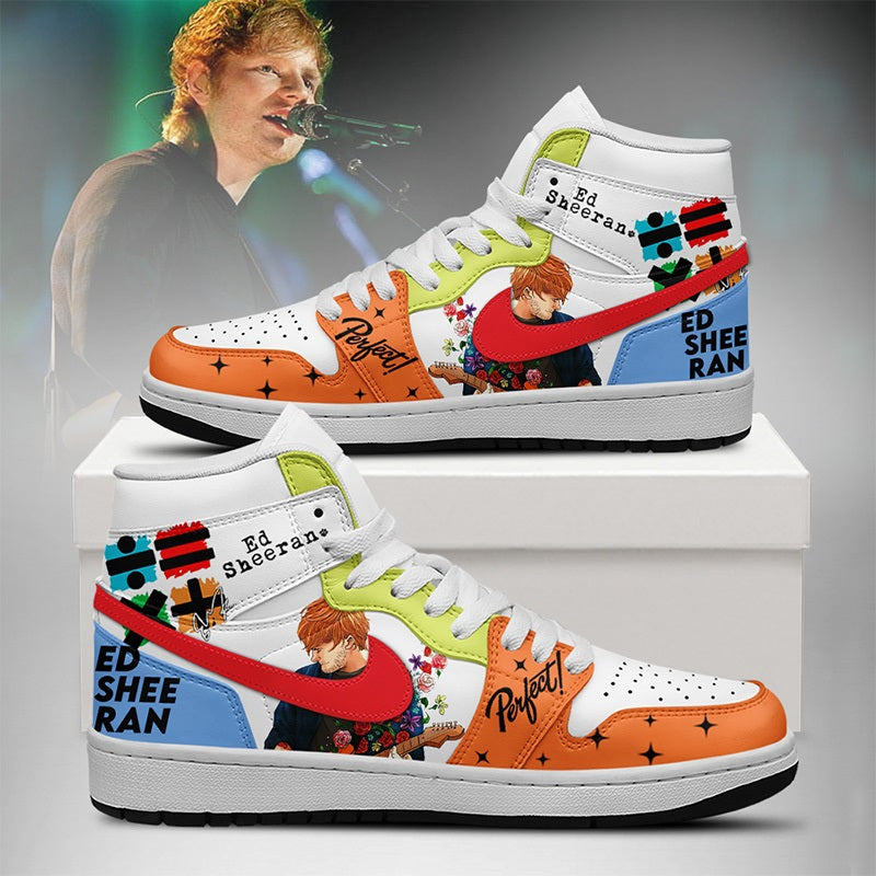 NEW PREMIUM ED SHEERAN UNISEX AIR JORDAN MID SNEAKER