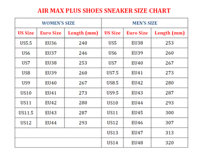 LIMITED EDITION - NEW CUSTOMIZED MLB03 BRS BOSTON RED SOX UNISEX AIR MAX PLUS SNEAKERS