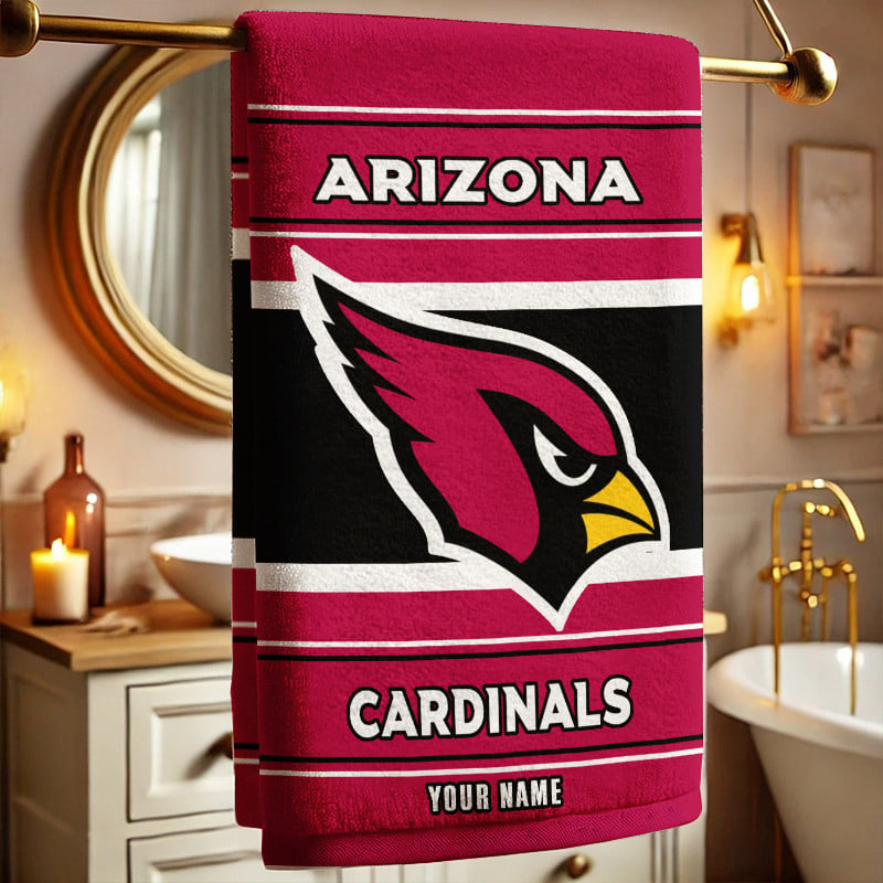 LIMITED EDITION - NEW CUSTOMIZED NFL20 ARC ARIZONA CARDINALS BEACH & BATH TOWEL (KIDS & ADULTS)