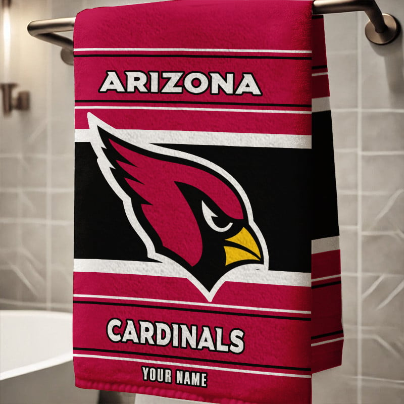 LIMITED EDITION - NEW CUSTOMIZED NFL20 ARC ARIZONA CARDINALS BEACH & BATH TOWEL (KIDS & ADULTS)
