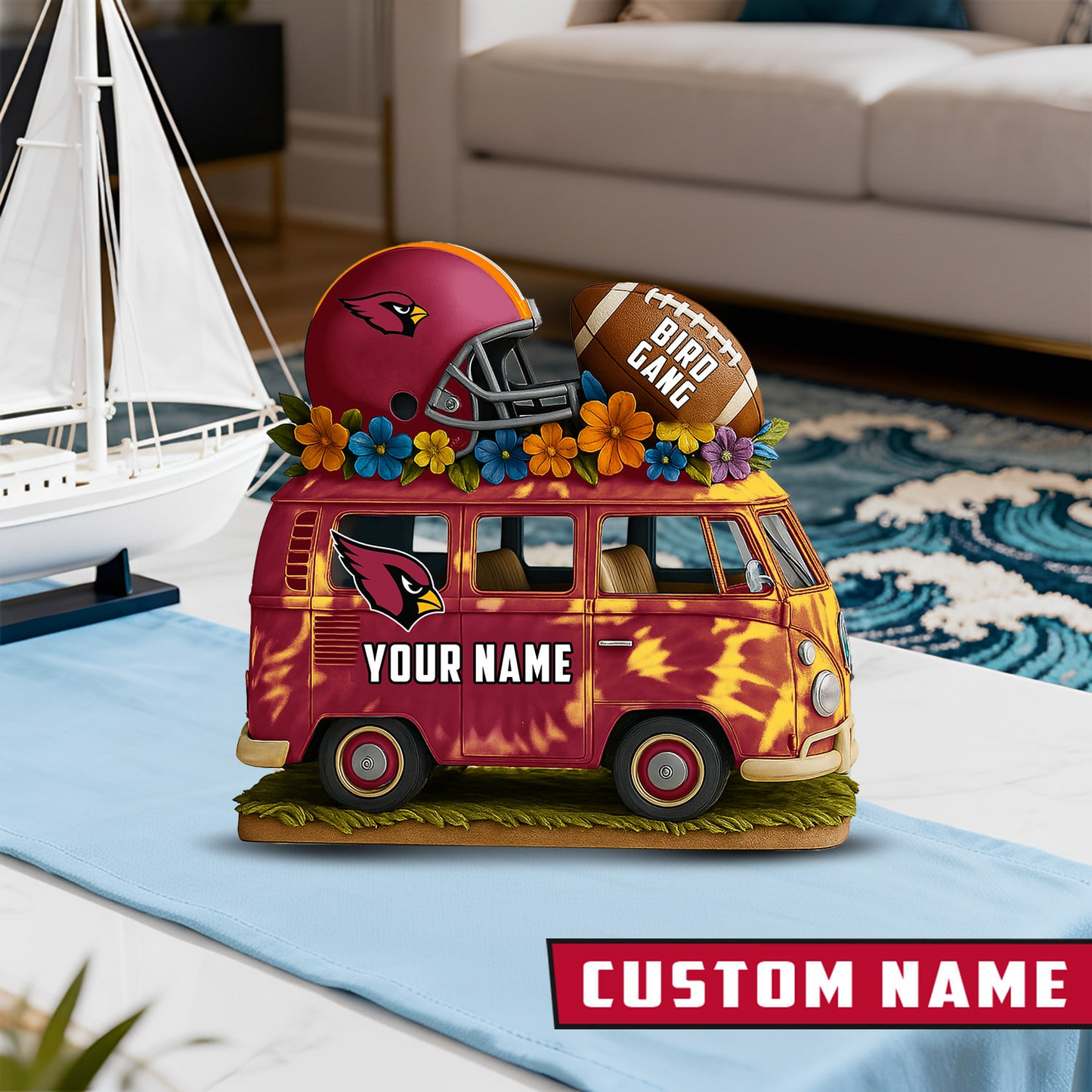 LIMITED EDITION - NEW CUSTOMIZED NFL20 ARC ARIZONA CARDINALS BUS ACRYLIC BLOCK