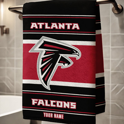 LIMITED EDITION - NEW CUSTOMIZED NFL18 ATF ATLANTA FALCONS BEACH & BATH TOWEL (KIDS & ADULTS)