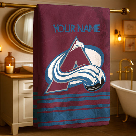 LIMITED EDITION - NEW CUSTOMIZED NHL05 CAL COLORADO AVALANCHE BEACH & BATH TOWEL