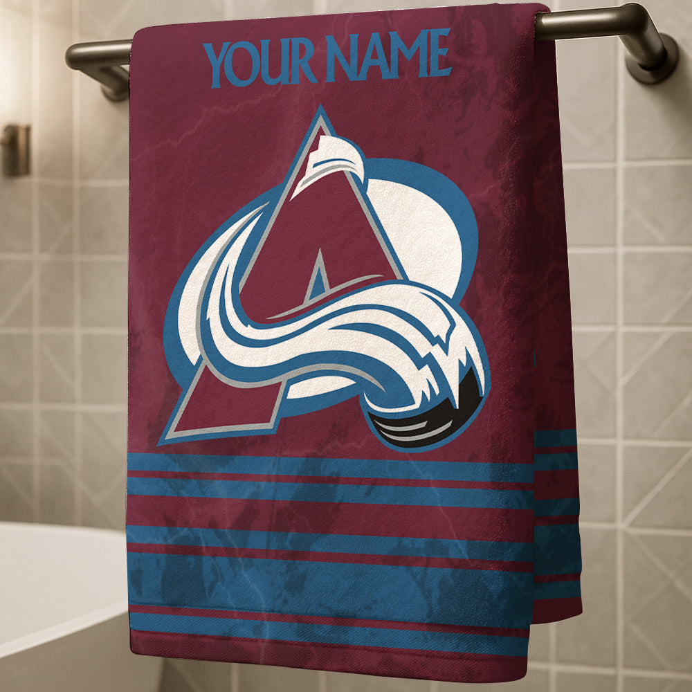 LIMITED EDITION - NEW CUSTOMIZED NHL05 CAL COLORADO AVALANCHE BEACH & BATH TOWEL