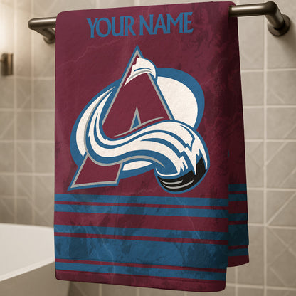 LIMITED EDITION - NEW CUSTOMIZED NHL05 CAL COLORADO AVALANCHE BEACH & BATH TOWEL