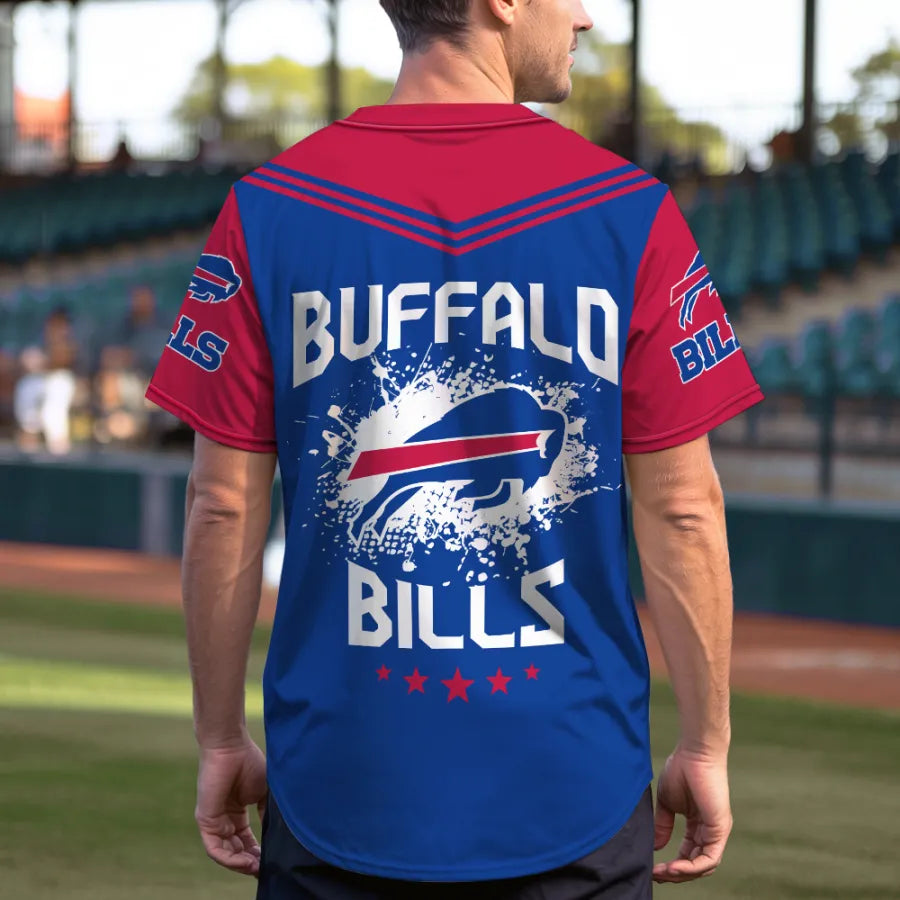 LIMITED EDITION - NEW CUSTOMIZED NFL03 BFB BUFFALO BILLS BASEBALL JERSEY