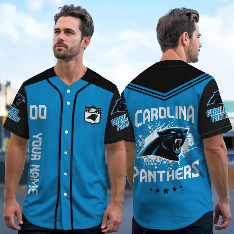 LIMITED EDITION - NEW CUSTOMIZED NFL23 CLP CAROLINA PANTHERS BASEBALL JERSEY