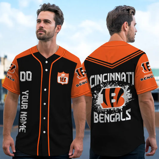 LIMITED EDITION - NEW CUSTOMIZED NFL16 CCB CINCINNATI BENGALS BASEBALL JERSEY