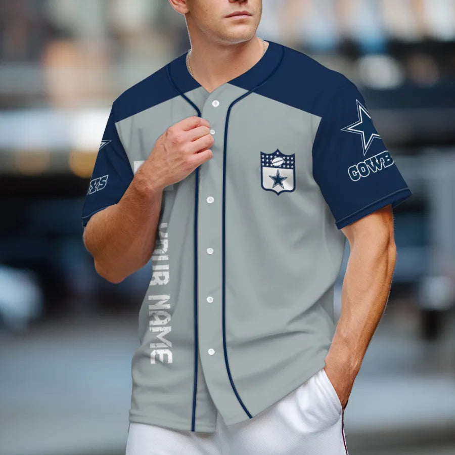 LIMITED EDITION - NEW CUSTOMIZED NFL21 DCB DALLAS COWBOYS BASEBALL JERSEY