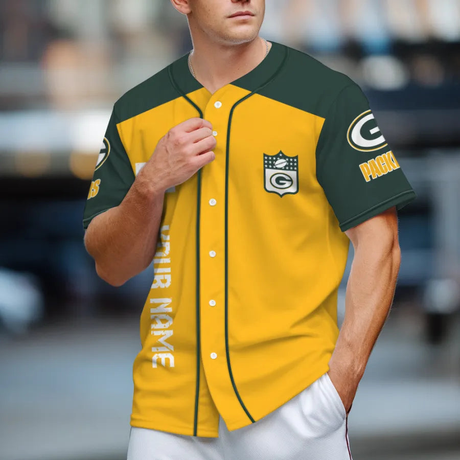 LIMITED EDITION - NEW CUSTOMIZED NFL08 GBP GREEN BAY PACKERS BASEBALL JERSEY