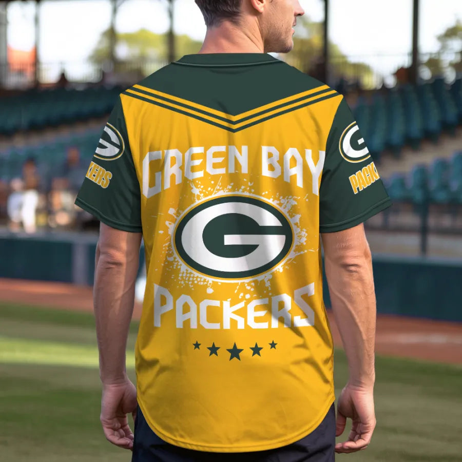LIMITED EDITION - NEW CUSTOMIZED NFL08 GBP GREEN BAY PACKERS BASEBALL JERSEY