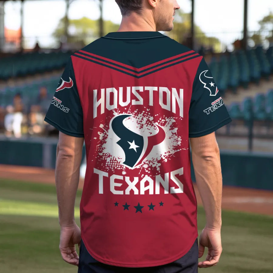 LIMITED EDITION - NEW CUSTOMIZED NFL15 HTT HOUSTON TEXANS BASEBALL JERSEY