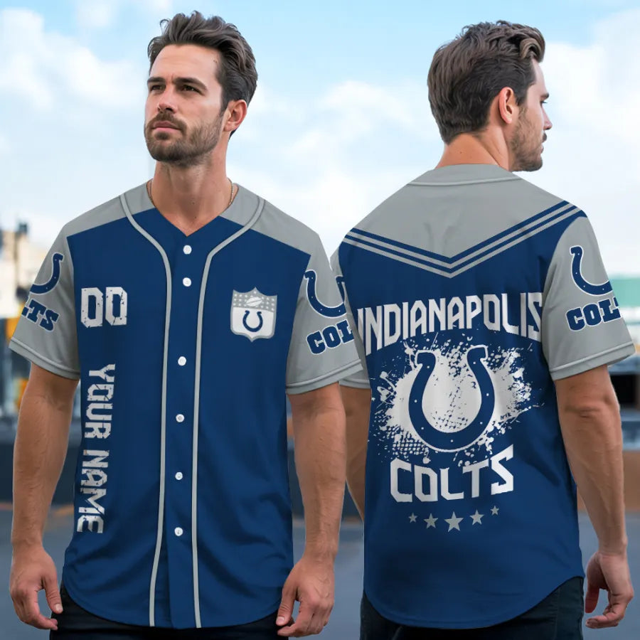 LIMITED EDITION - NEW CUSTOMIZED NFL17 IDC INDIANAPOLIS COLTS BASEBALL JERSEY