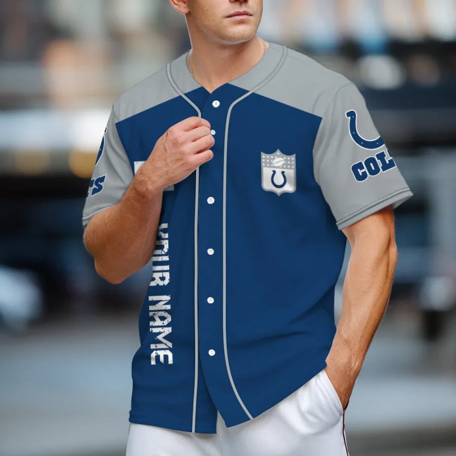 LIMITED EDITION - NEW CUSTOMIZED NFL17 IDC INDIANAPOLIS COLTS BASEBALL JERSEY