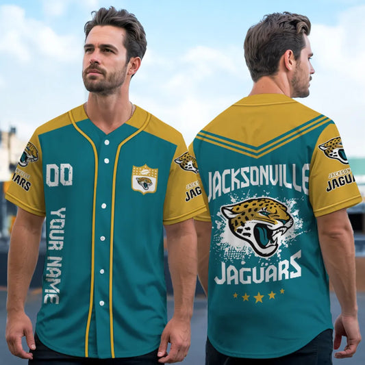 LIMITED EDITION - NEW CUSTOMIZED NFL30 JSJ JACKSONVILLE JAGUARS BASEBALL JERSEY