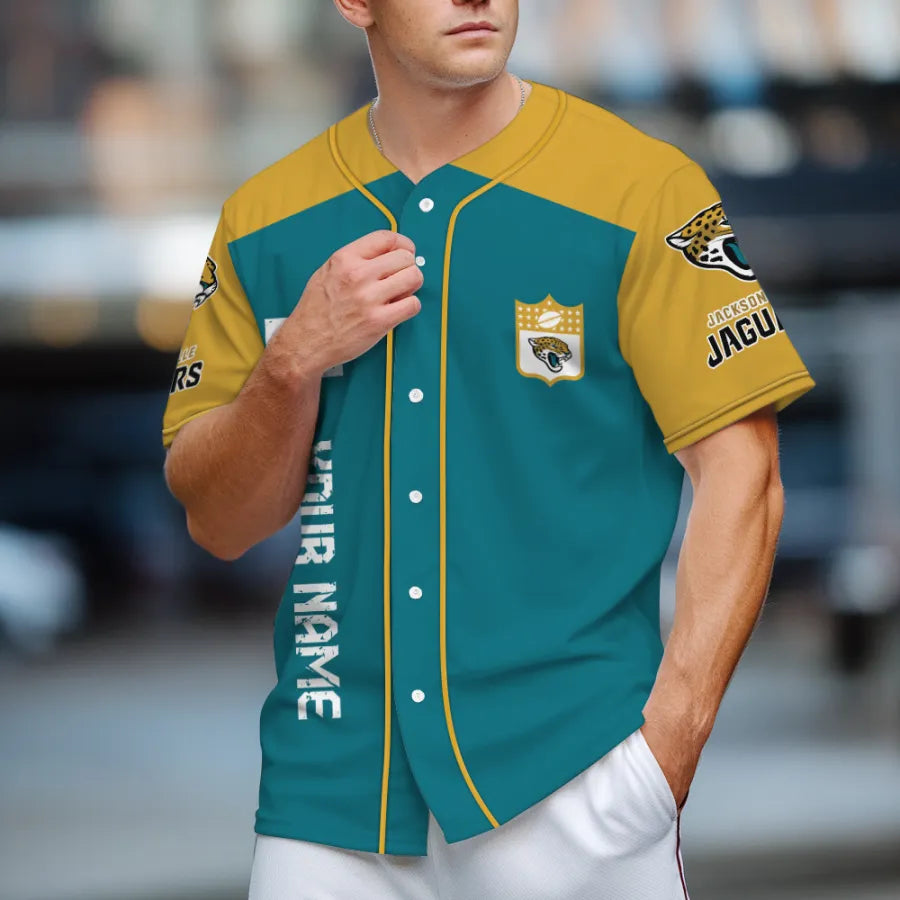 LIMITED EDITION - NEW CUSTOMIZED NFL30 JSJ JACKSONVILLE JAGUARS BASEBALL JERSEY