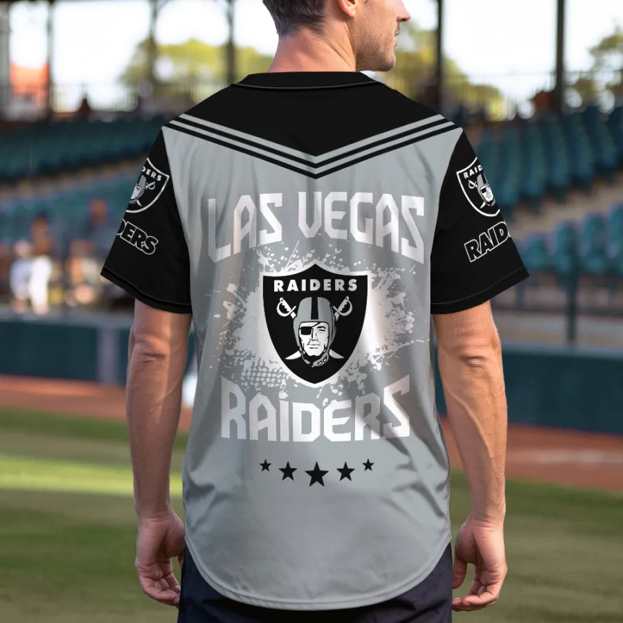 LIMITED EDITION - NEW CUSTOMIZED NFL07 LVR LAS VEGAS RAIDERS BASEBALL JERSEY