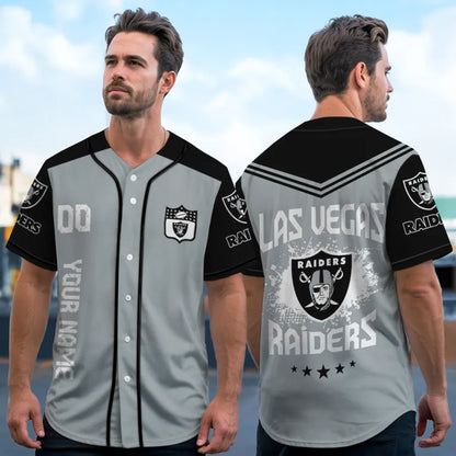 LIMITED EDITION - NEW CUSTOMIZED NFL07 LVR LAS VEGAS RAIDERS BASEBALL JERSEY