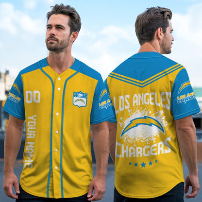 LIMITED EDITION - NEW CUSTOMIZED NFL09 LAC LOS ANGELES CHARGERS BASEBALL JERSEY