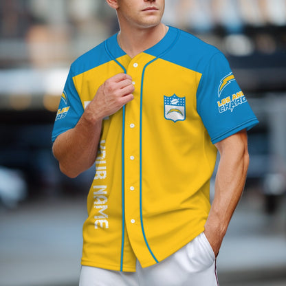 LIMITED EDITION - NEW CUSTOMIZED NFL09 LAC LOS ANGELES CHARGERS BASEBALL JERSEY