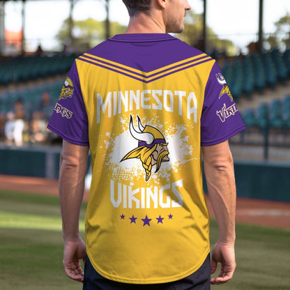 LIMITED EDITION - NEW CUSTOMIZED NFL05 MVK MINNESOTA VIKINGS BASEBALL JERSEY