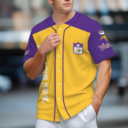 LIMITED EDITION - NEW CUSTOMIZED NFL05 MVK MINNESOTA VIKINGS BASEBALL JERSEY