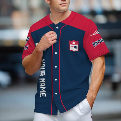 LIMITED EDITION - NEW CUSTOMIZED NFL27 NEP NEW ENGLAND PATRIOTS BASEBALL JERSEY