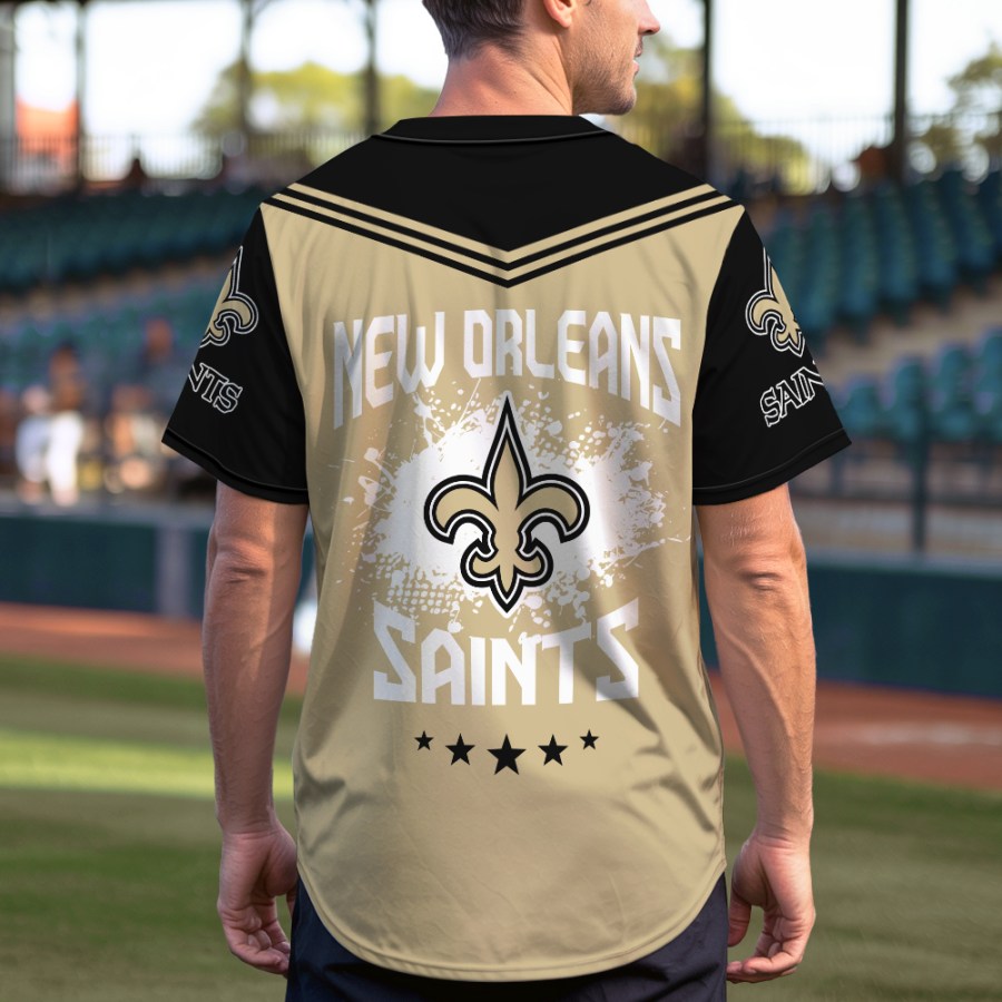 LIMITED EDITION - NEW CUSTOMIZED NFL24 NOS NEW ORLEANS SAINTS BASEBALL JERSEY