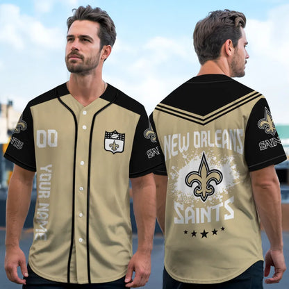 LIMITED EDITION - NEW CUSTOMIZED NFL24 NOS NEW ORLEANS SAINTS BASEBALL JERSEY
