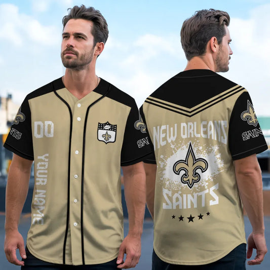 LIMITED EDITION - NEW CUSTOMIZED NFL24 NOS NEW ORLEANS SAINTS BASEBALL JERSEY