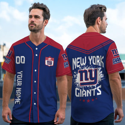 LIMITED EDITION - NEW CUSTOMIZED NFL32 NYG NEW YORK GIANTS BASEBALL JERSEY
