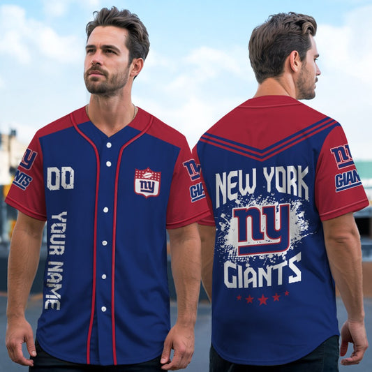 LIMITED EDITION - NEW CUSTOMIZED NFL32 NYG NEW YORK GIANTS BASEBALL JERSEY