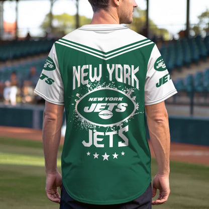LIMITED EDITION - NEW CUSTOMIZED NFL25 NYJ NEW YORK JETS BASEBALL JERSEY