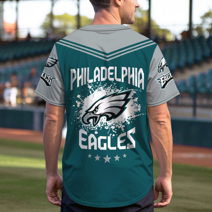 LIMITED EDITION - NEW CUSTOMIZED NFL02 PPE PHILADELPHIA EAGLES BASEBALL JERSEY