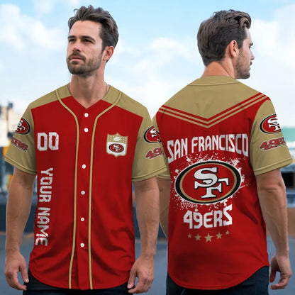 LIMITED EDITION - NEW CUSTOMIZED NFL11 SF49 SAN FRANCISCO 49ERS BASEBALL JERSEY