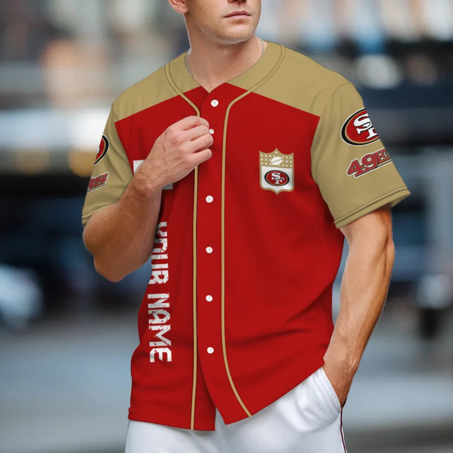 LIMITED EDITION - NEW CUSTOMIZED NFL11 SF49 SAN FRANCISCO 49ERS BASEBALL JERSEY